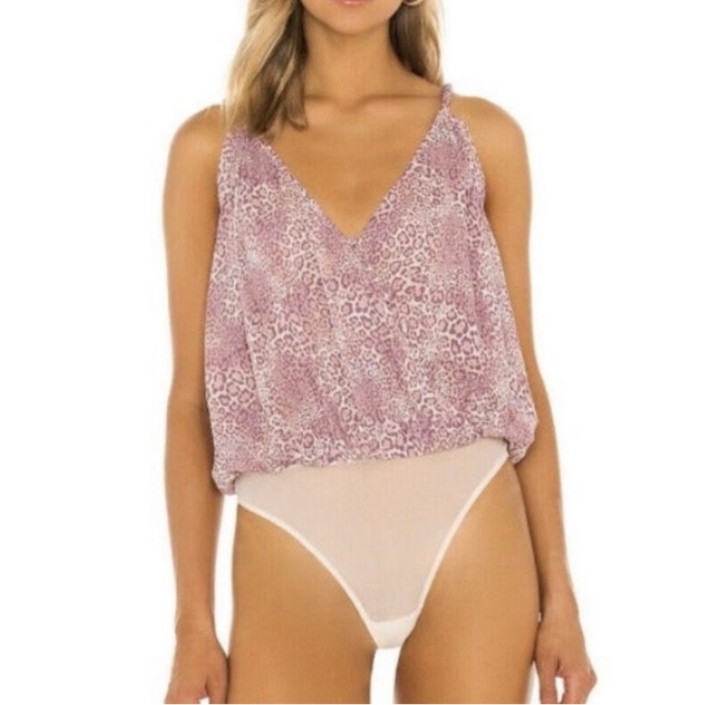 Free People NWOT Siren Song Bodysuit / Mauve Combo